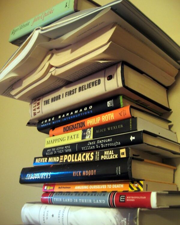 A person building a daily reading habit at home